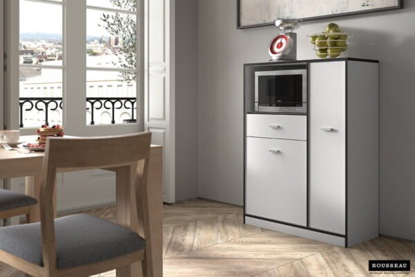 Armoire de cuisine 'Trudo' Blanc/gris