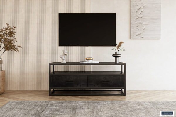 Meuble tv 'Madeira' 120 cm Mangolia noir