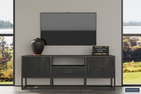 Meuble tv 'Madeira' 140 cm Mangolia noir