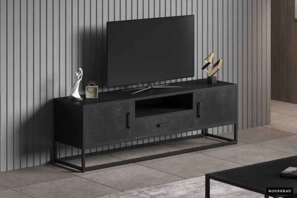 Meuble tv 'Madeira' 160 cm Mangolia noir