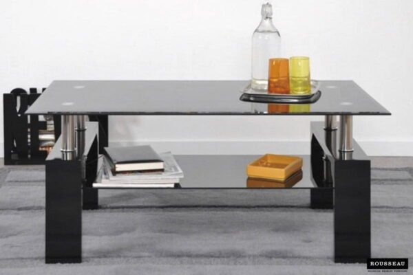 Table basse 'Alana' Noir lacqué