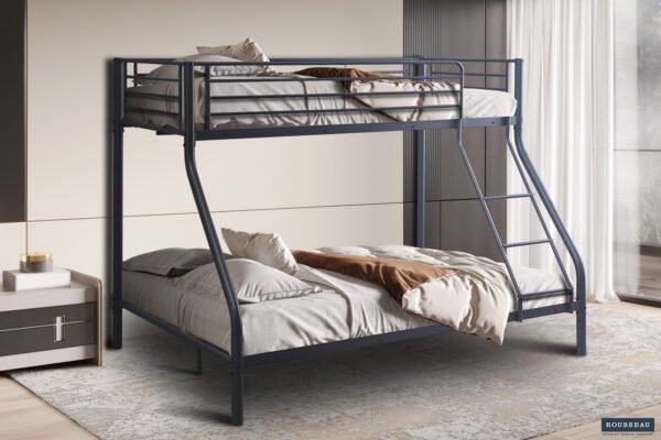 Lit superposé 'Trio' métal 140/90x200 Gris foncé